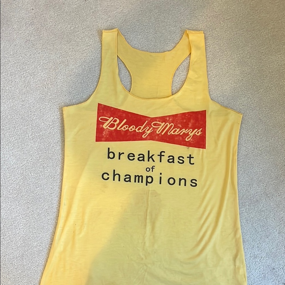 Yellow Graphic Tank Top